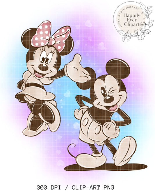 Watercolour Cute Mouse Clipart