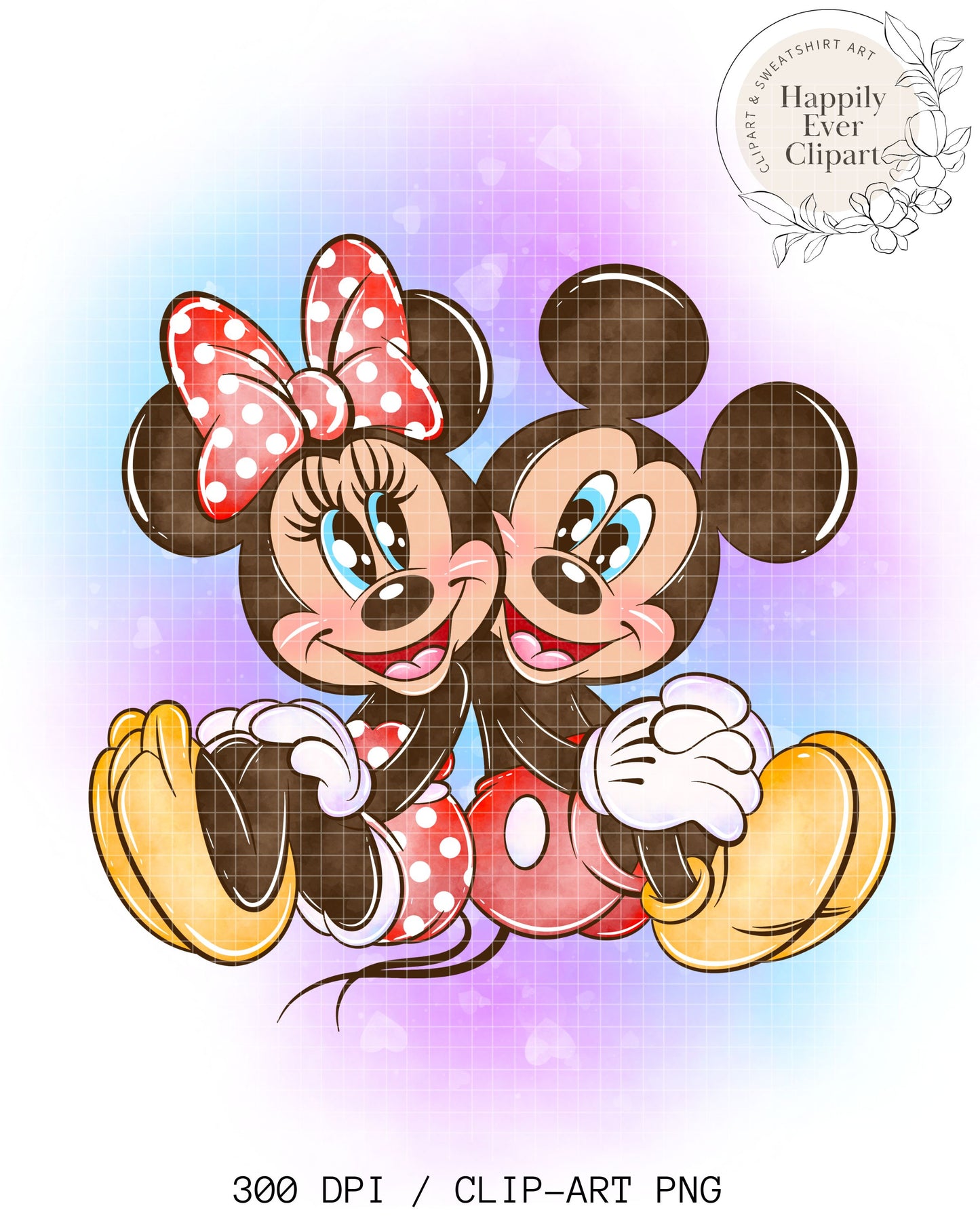 Watercolour Cute Mouse Clipart