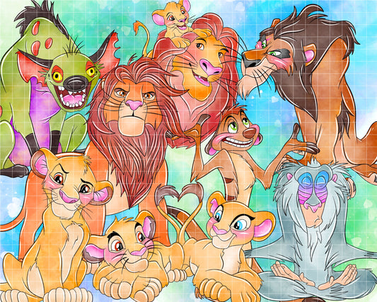 Watercolour Lions Clipart Set Cute