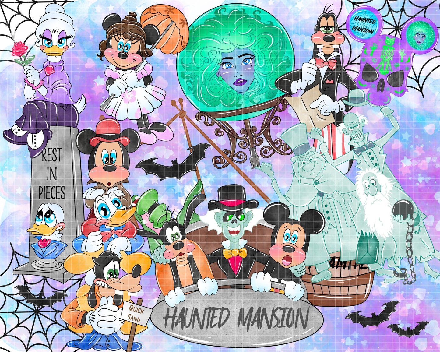 Haunted Mansion Ride Clipart Set