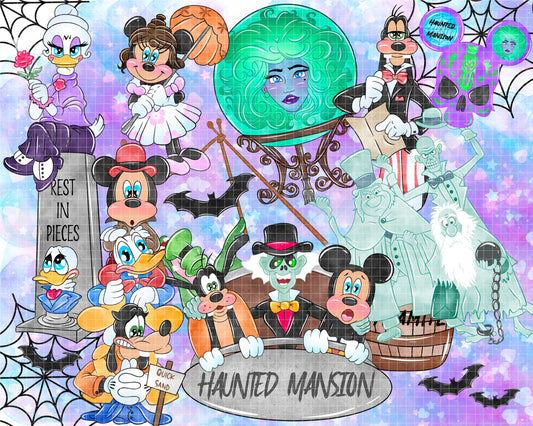 Haunted Mansion Ride Clipart Set