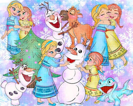 Watercolour Ice Princess Clipart Set