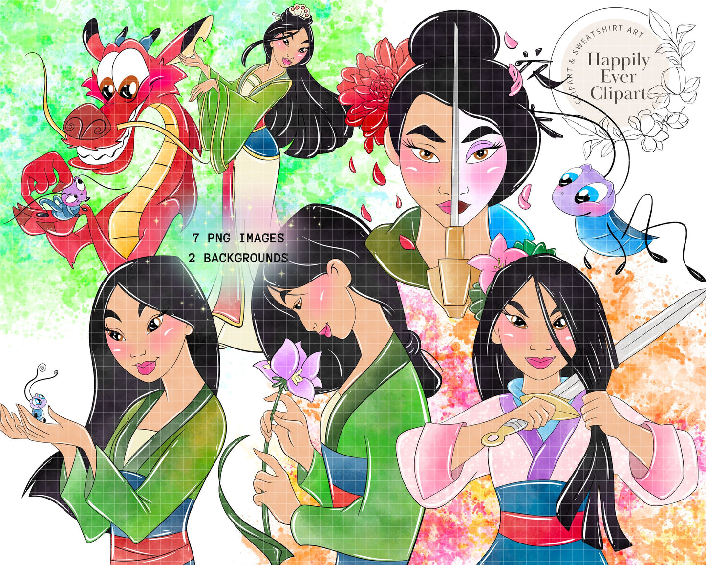 Watercolour Mulan Set