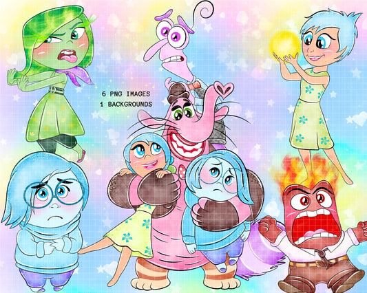 Watercolour Inside Out 2 Clipart Set