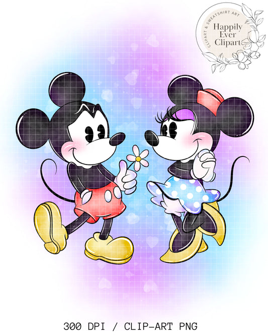 Watercolour Cute Mouse Clipart