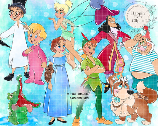 Watercolour Neverland Clipart Set