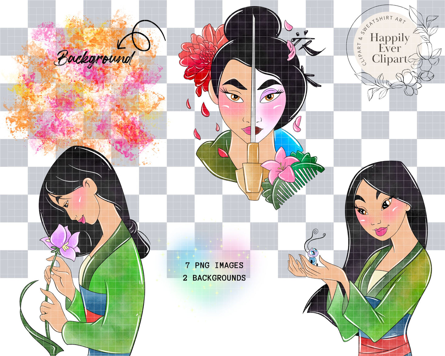 Watercolour Mulan Set