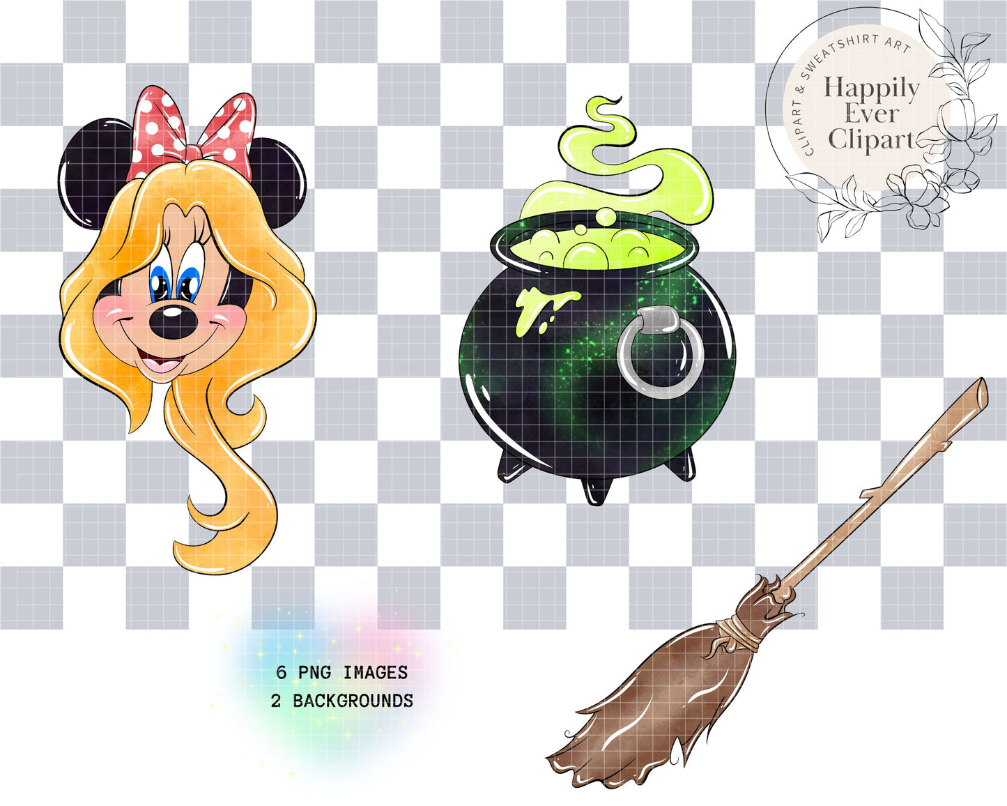 Watercolour Hocus Clipart Set